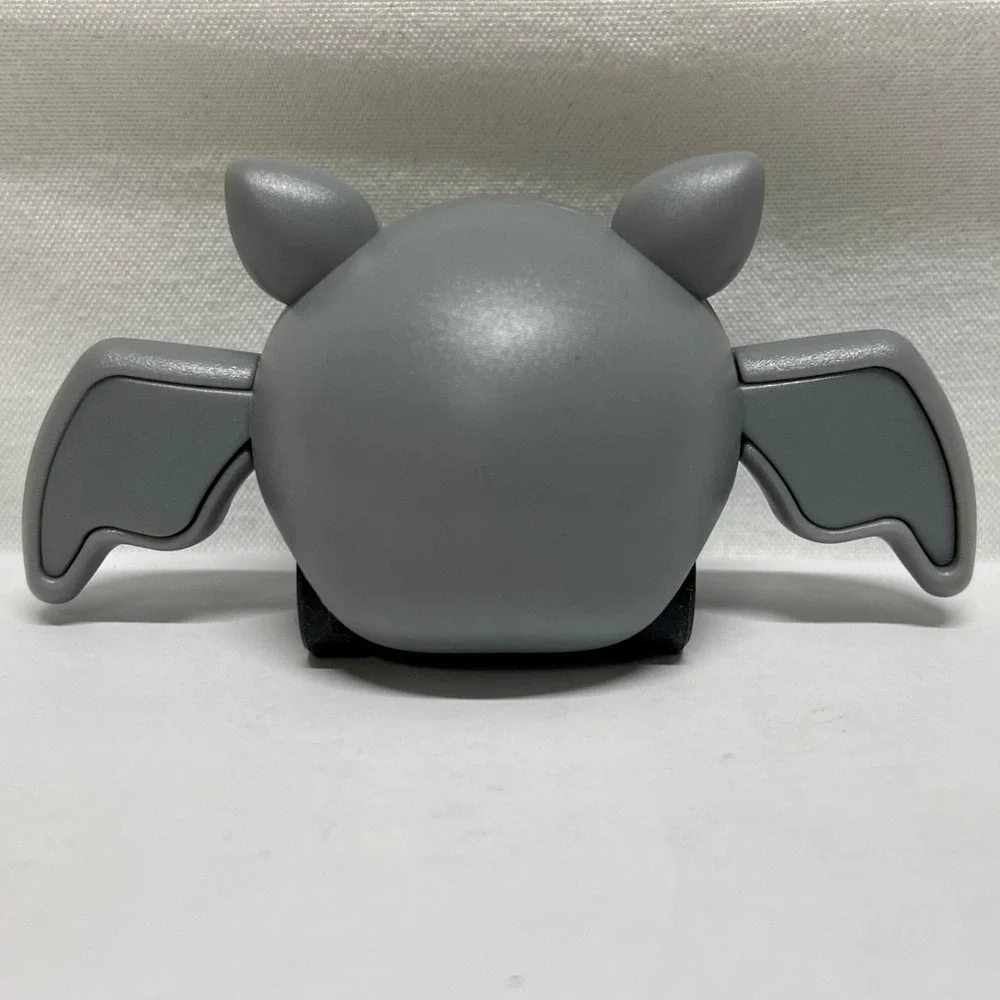 Pull Back Car Toy Halloween Vampire Bat Mini Figure Gray 2 Rubber Wheels Loose